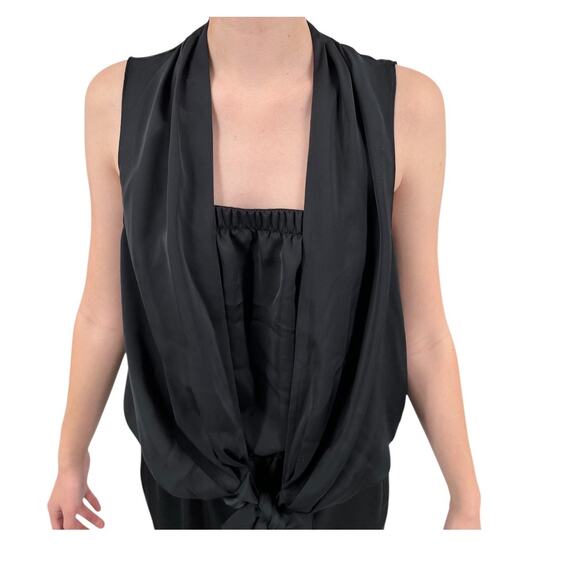 Ramy Brook Jumpsuit Dorothy draped waist black size Medium M - Picture 4 of 8